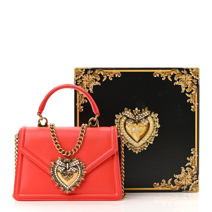 Dolce & Gabbana Smooth Calfskin Small Devotion Envelope Top Handle Bag Red 10 of 10