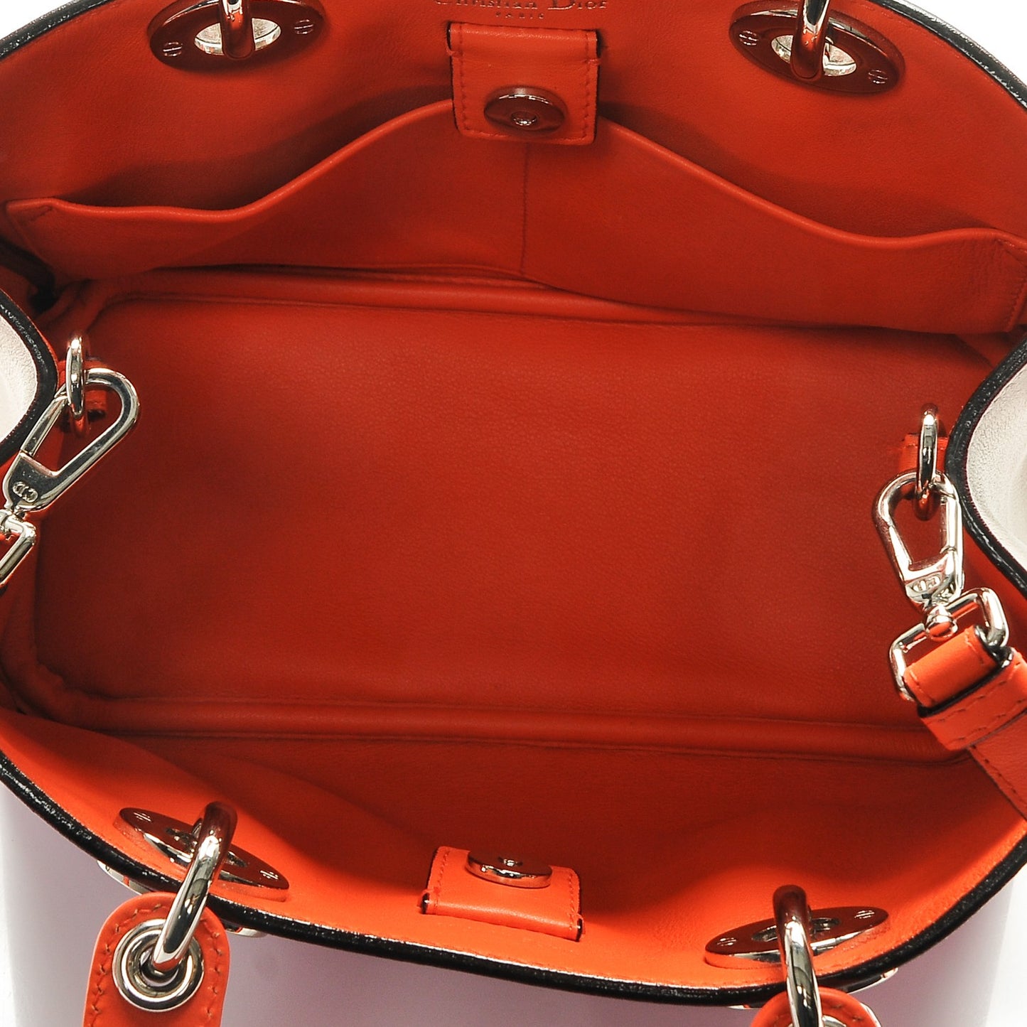 Calfskin Tri-Color Mini Diorissimo Tote Parme Sand