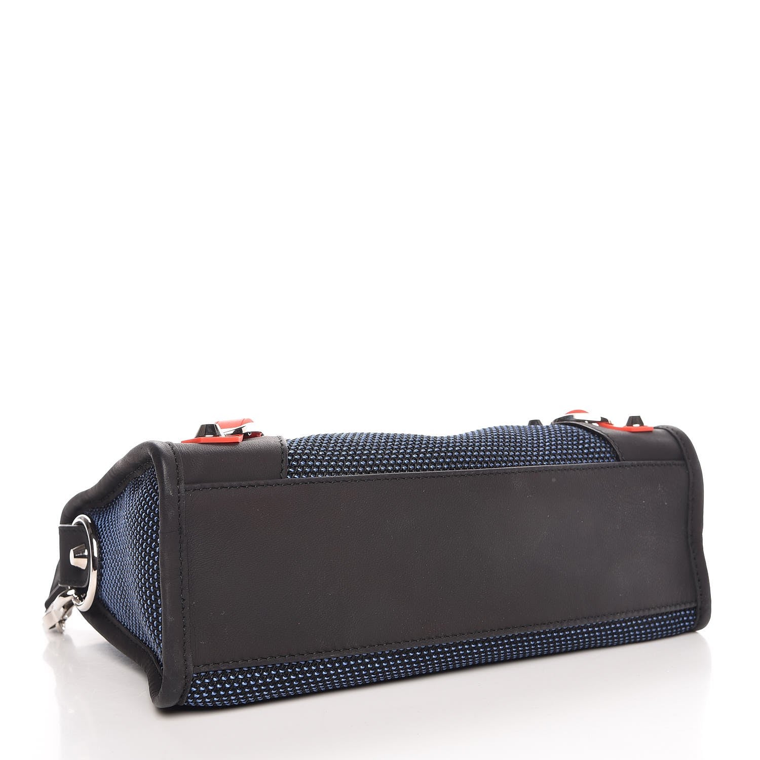 Balenciaga Mesh Arena Classic Silver Hardware Mini City Black Navy Orange 5 of 8
