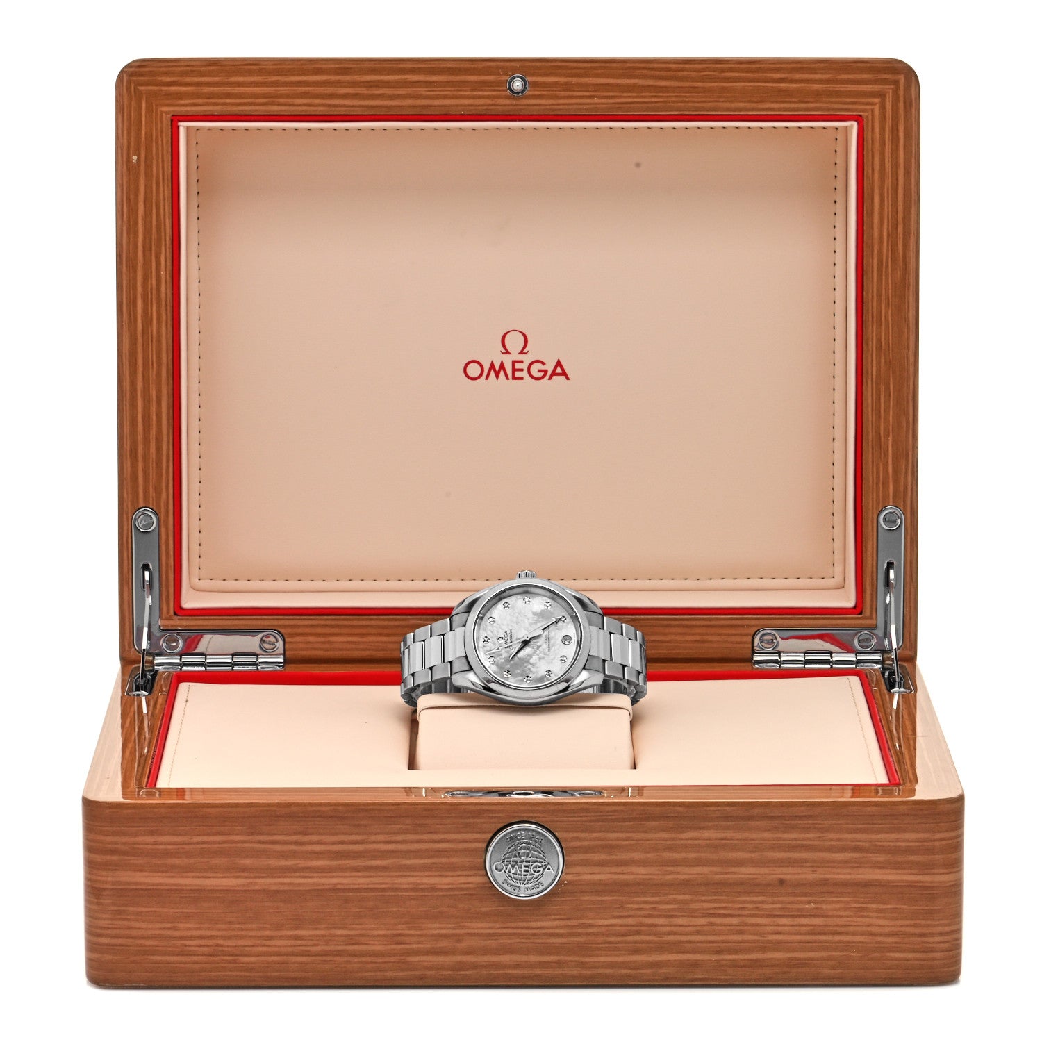 Omega Stainless Steel Diamond Mother of Pearl 34mm Seamaster Aqua Terra Co-Axial Master Chronometer Automatic Watch 220.10.34.20.55.001 5 of 5