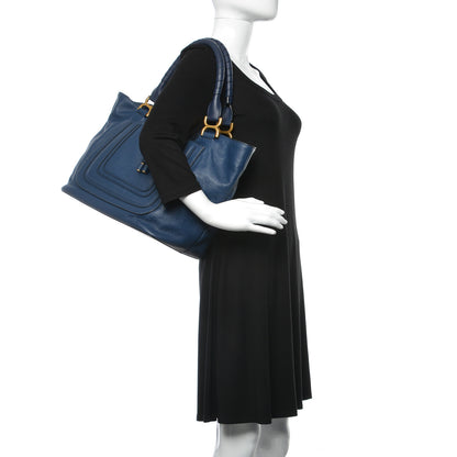 Chloe Calfskin Large New Marcie Tote Royal Navy 2 of 9