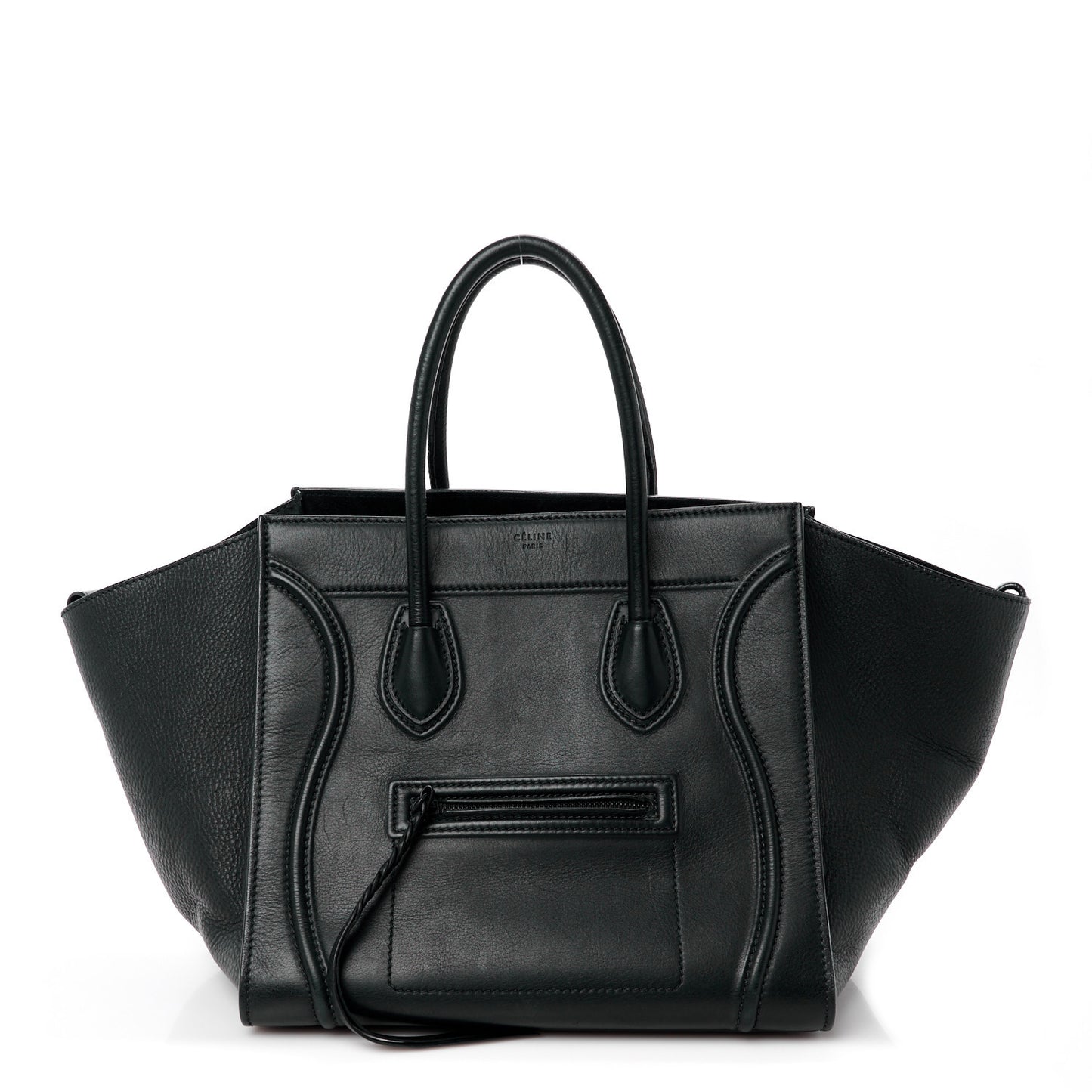 Smooth Calfskin Medium Phantom Luggage Black