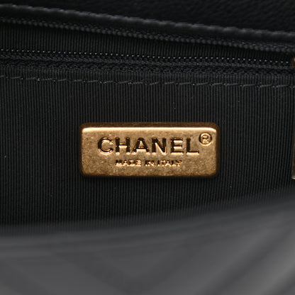 Chanel Calfskin Chevron Quilted Mini Rock The Corner Flap Black 6 of 10