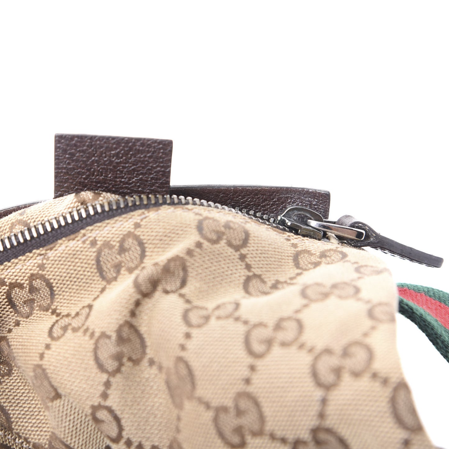 GG Monogram Double Pocket Belt Bag Dark Brown