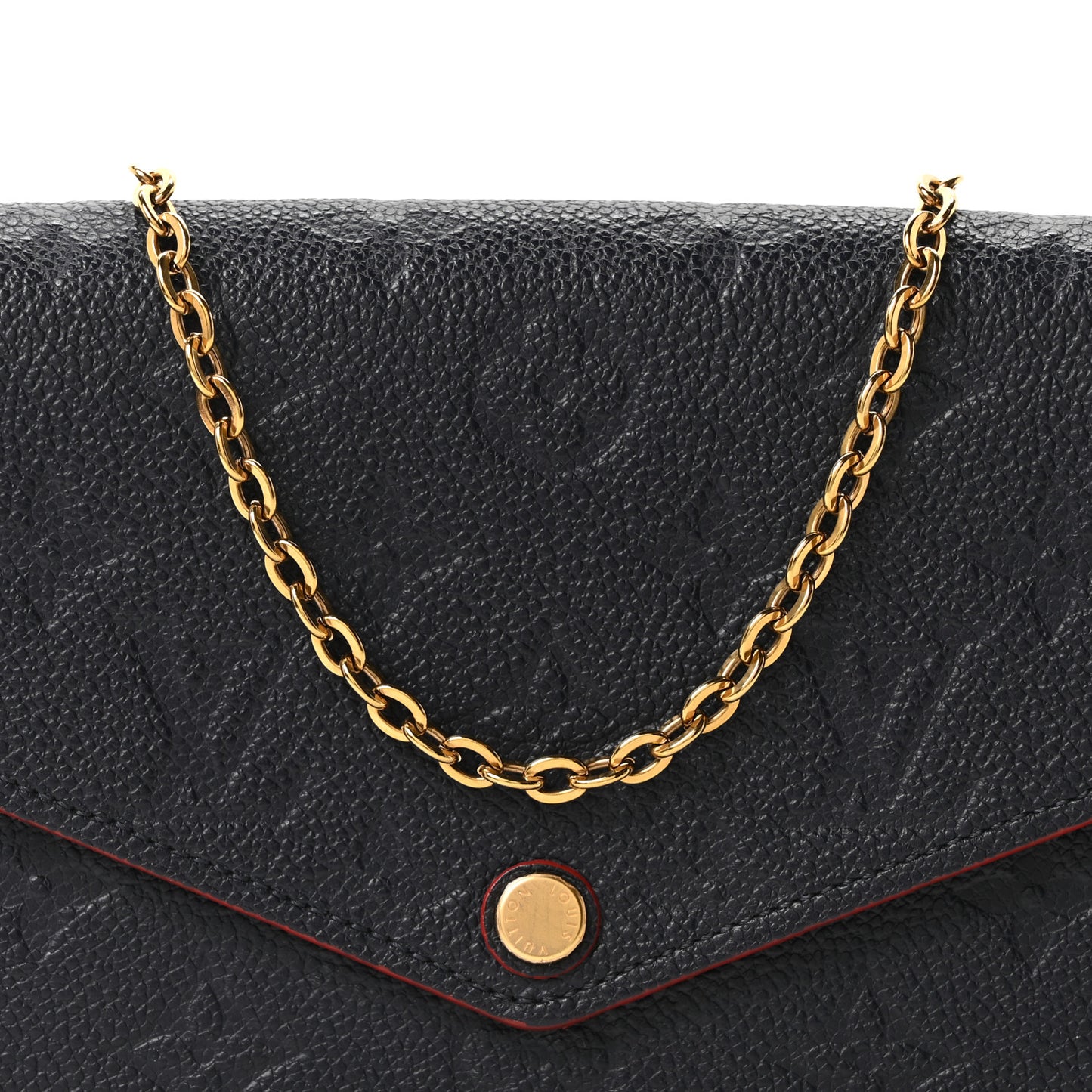 Empreinte Pochette Felicie Chain Wallet Marine Rouge