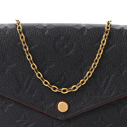 Louis Vuitton Empreinte Pochette Felicie Chain Wallet Marine Rouge 9 of 11
