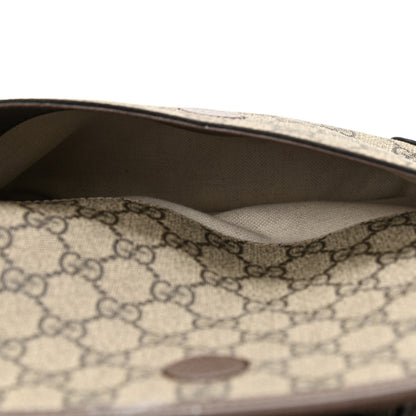 Gucci GG Supreme Monogram Web Small Neo Vintage Double Flap Messenger Bag Beige New Acero 6 of 11