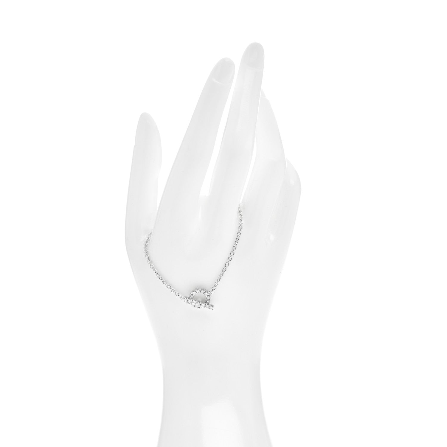 Hermes 18K White Gold Diamond Finesse Bracelet SH 2 of 5