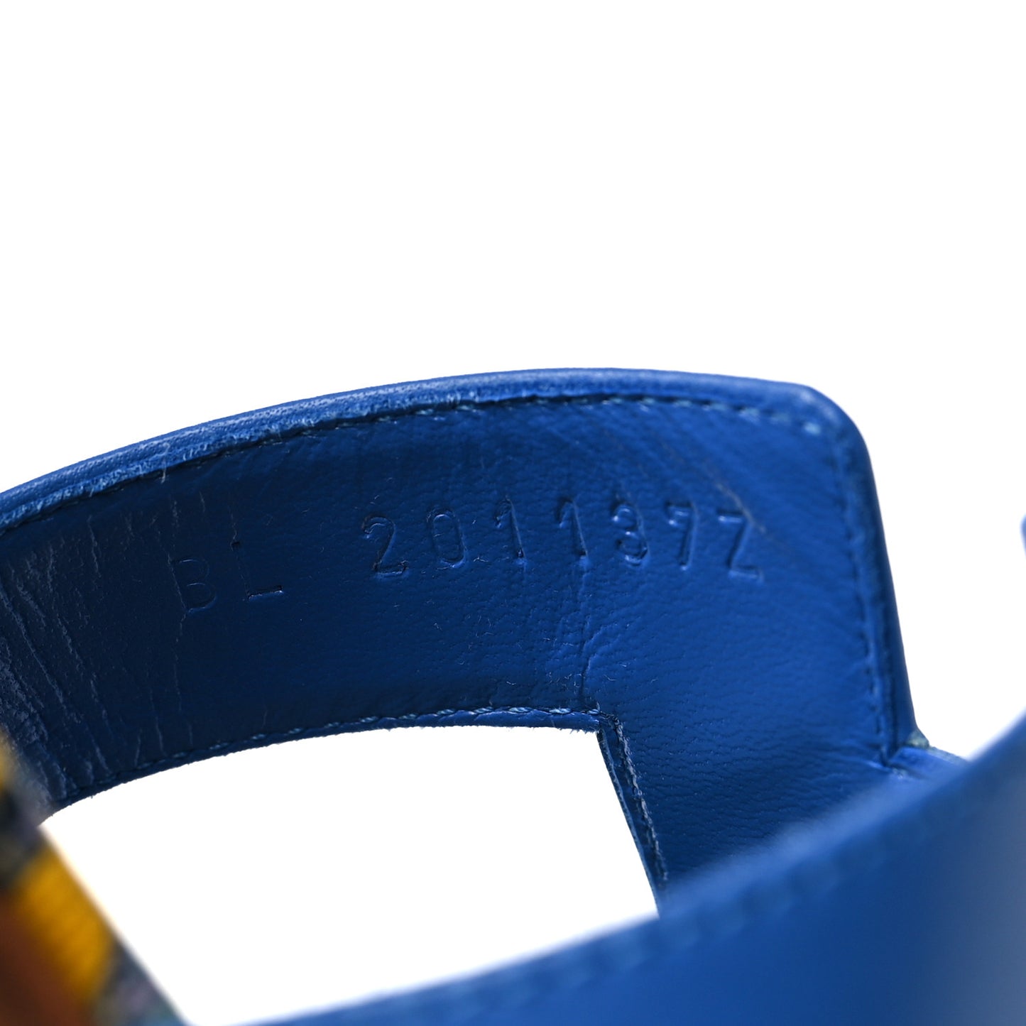 Calfskin Oran Sandals 37 Bleu Zanzibar