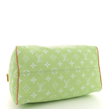 Louis Vuitton Calfskin Monogram Speedy P9 Bandouliere 30 Frozen Lime Vert Clair 5 of 11