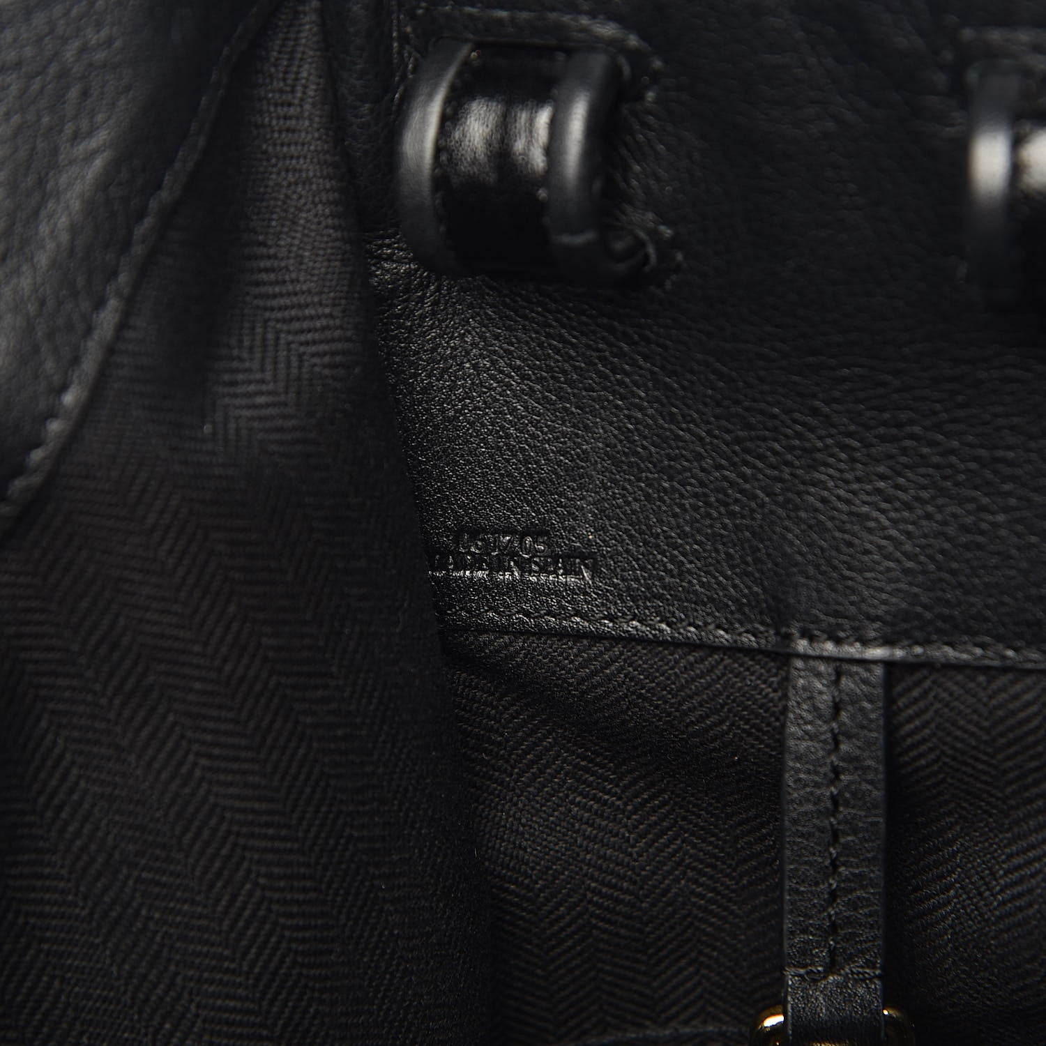 Loewe Calfskin Small Whipstitch Hammock Shoulder Bag Black 7 of 10