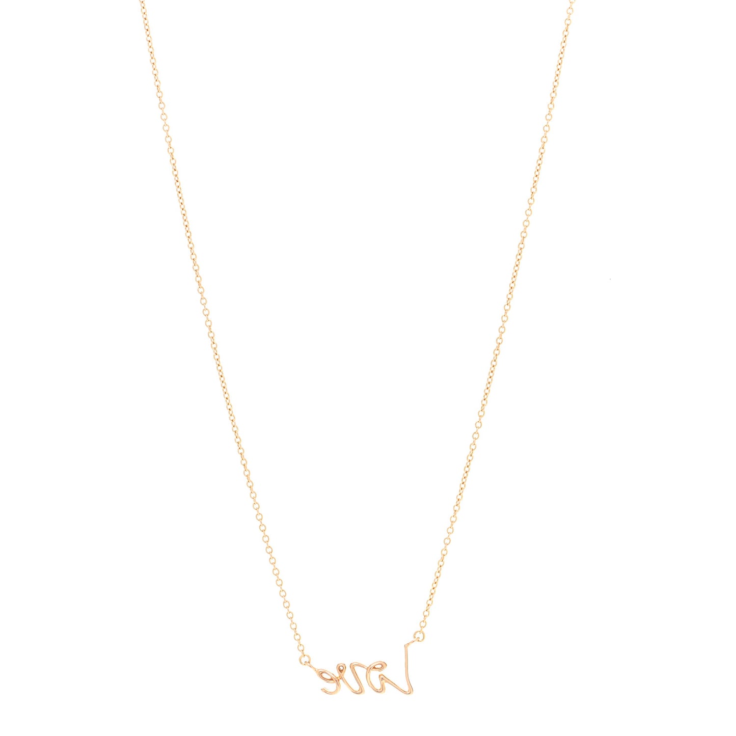 18K Yellow Gold Paloma's Graffiti Love Pendant Necklace