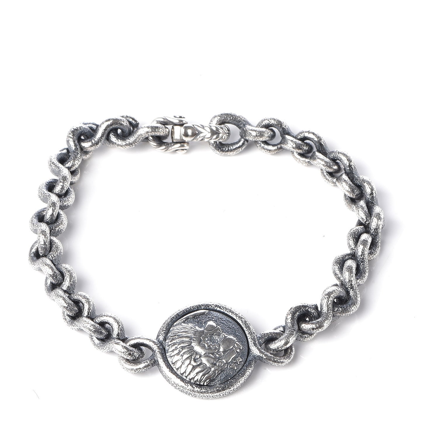 Sterling Silver Petrvs Lion Link Bracelet