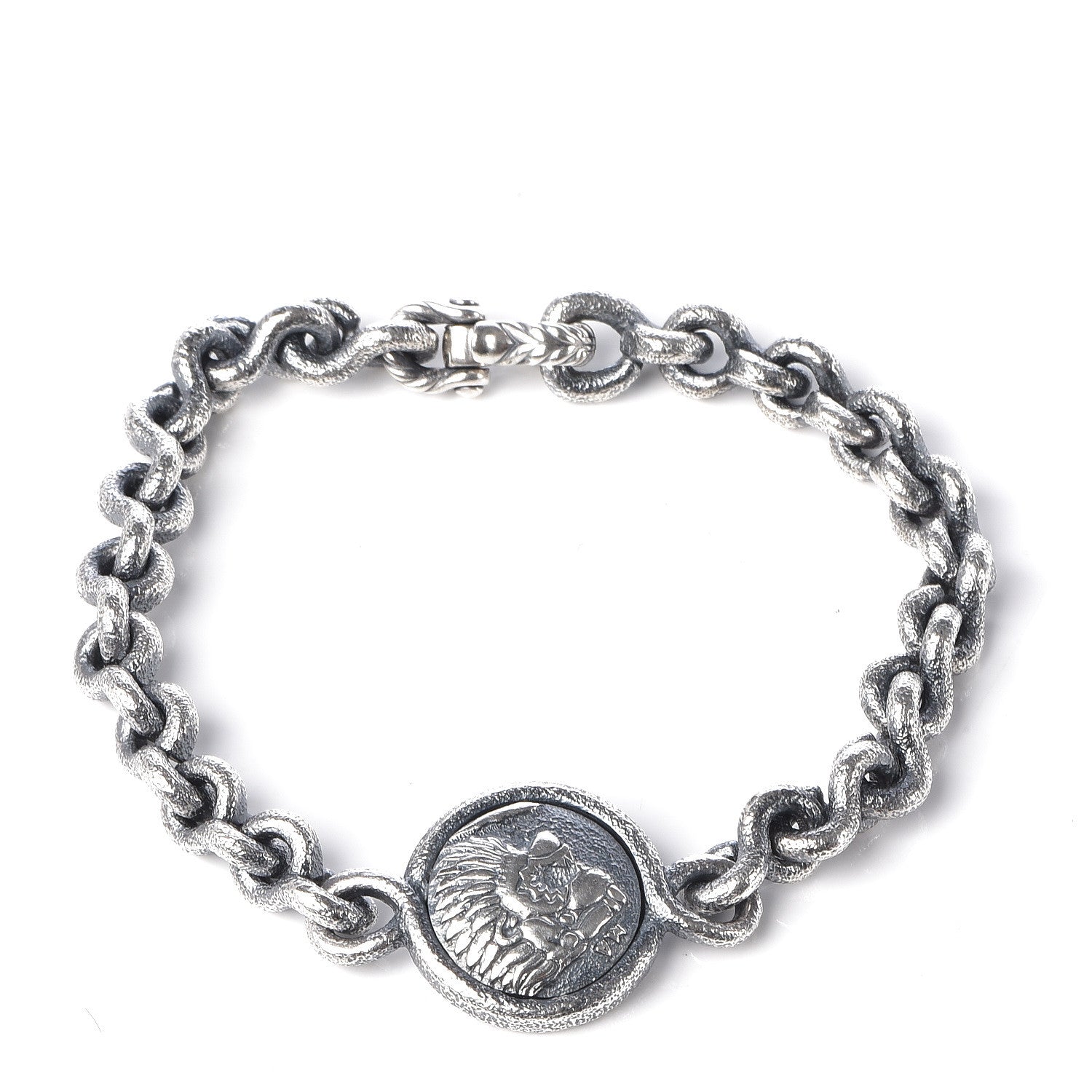 David Yurman Sterling Silver Petrvs Lion Link Bracelet 1 of 5