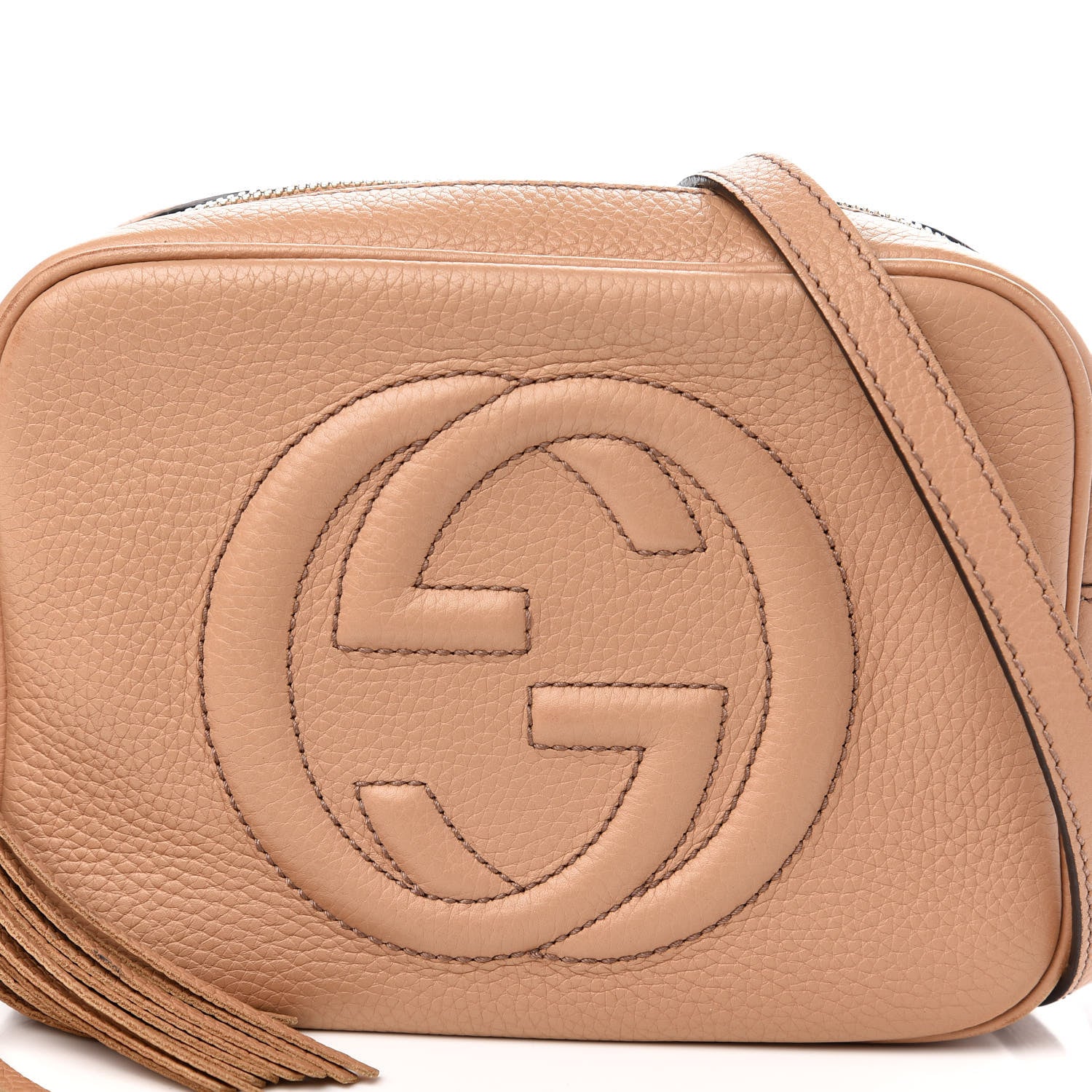 Gucci Pebbled Calfskin Small Soho Disco Bag Rose Beige 10 of 11