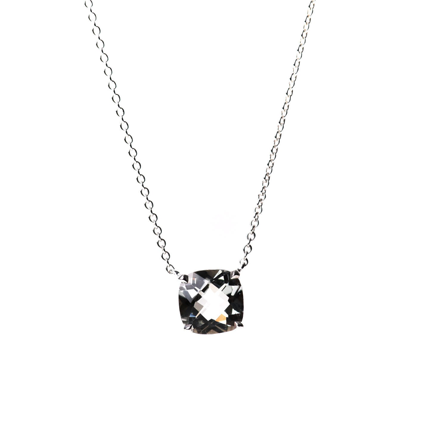 Tiffany Sterling Silver Green Quartz Sparklers Pendant Necklace 3 of 5