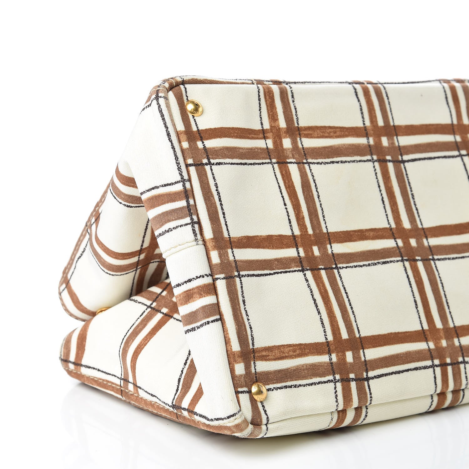 Prada Tessuto Stampato Plaid Tote Moro 7 of 25