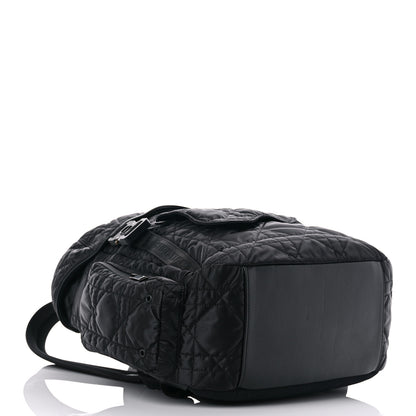 Christian Dior Nylon Cannage Saddle Backpack Black 4 of 9