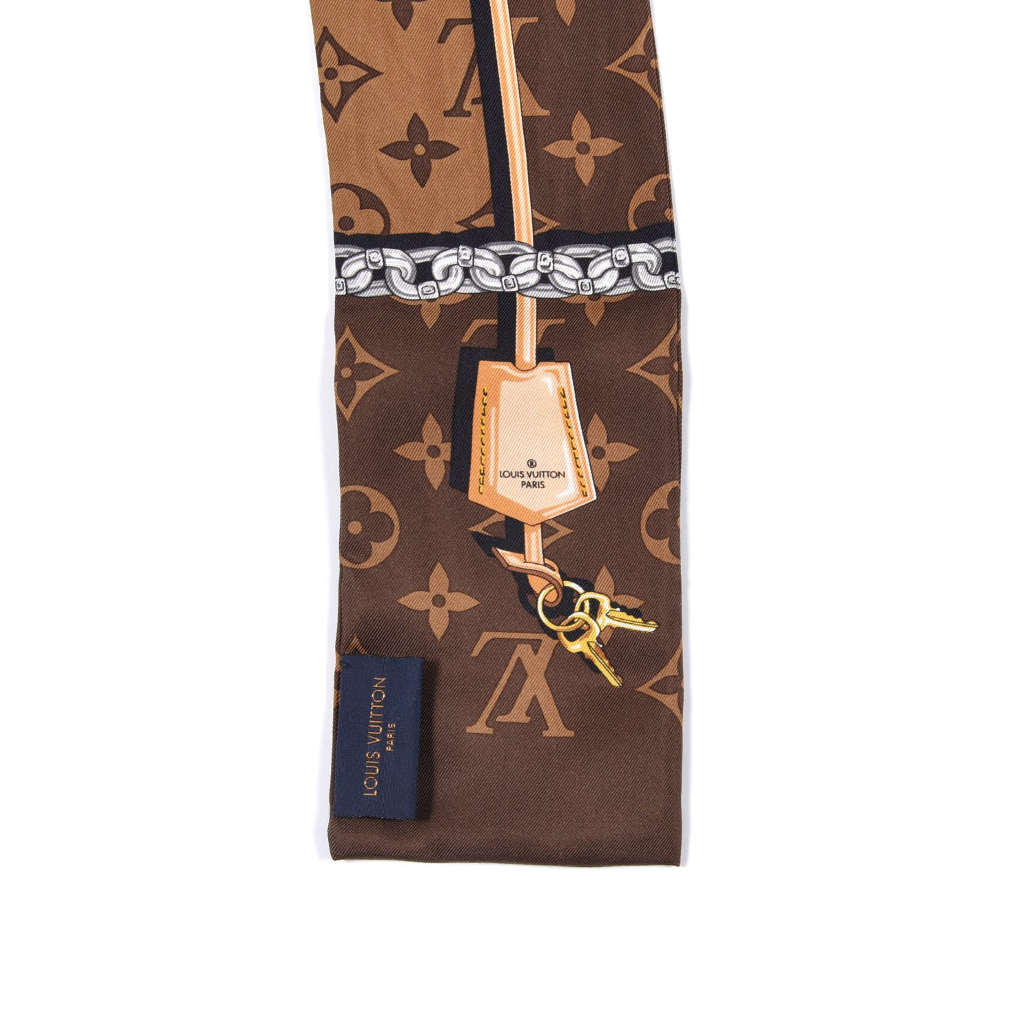 Louis Vuitton Silk Monogram Confidential Bandeau Brown 3 of 4