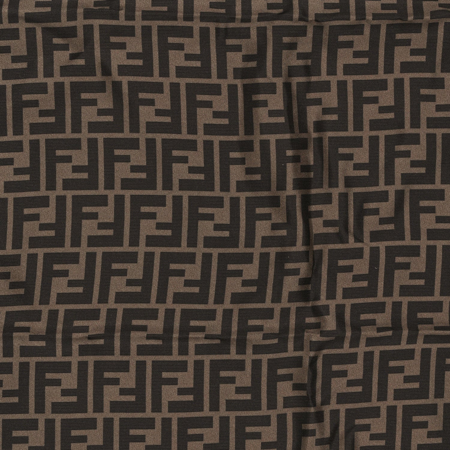 Fendi Silk FF Scarf Brown Black Red 2 of 3