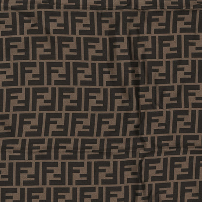 Fendi Silk FF Scarf Brown Black Red 2 of 3