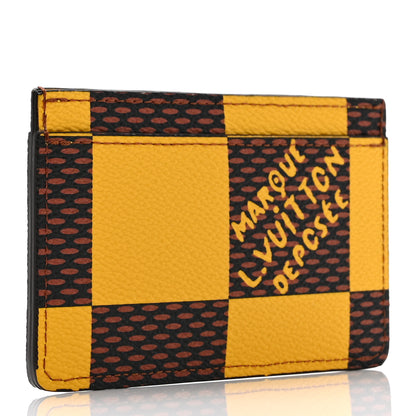 Louis Vuitton Damier Pop Porte Cartes Simple Card Holder Yellow 6 of 14