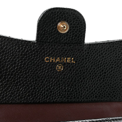 Chanel Caviar Quilted Compact Flap Wallet Black 6 of 9
