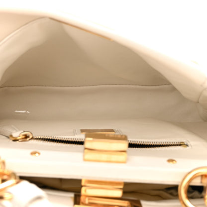 Fendi Nappa Rosebud Mini Peekaboo Iconic Satchel Bianco 5 of 9