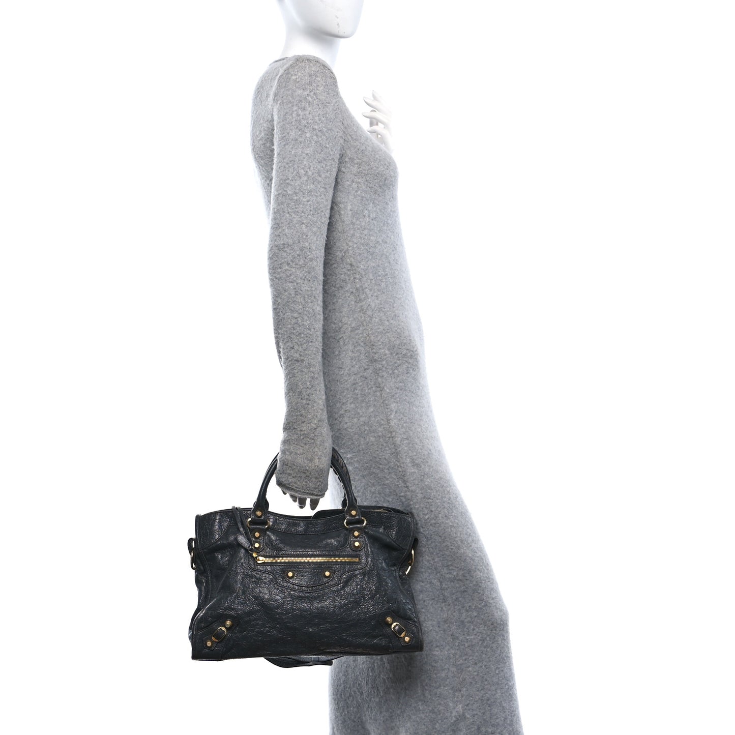 Agneau Giant 12 Gold Hardware City Gris Fossile