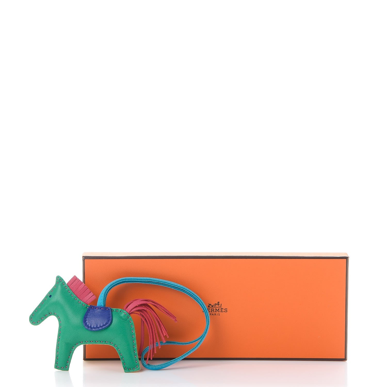 Hermes Milo Lambskin Grigri Rodeo Horse Bag Charm PM Menthe Bleu Electrique Soufre Violet Bleu Azur Rose Shocking 4 of 4