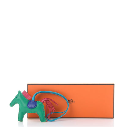 Hermes Milo Lambskin Grigri Rodeo Horse Bag Charm PM Menthe Bleu Electrique Soufre Violet Bleu Azur Rose Shocking 4 of 4