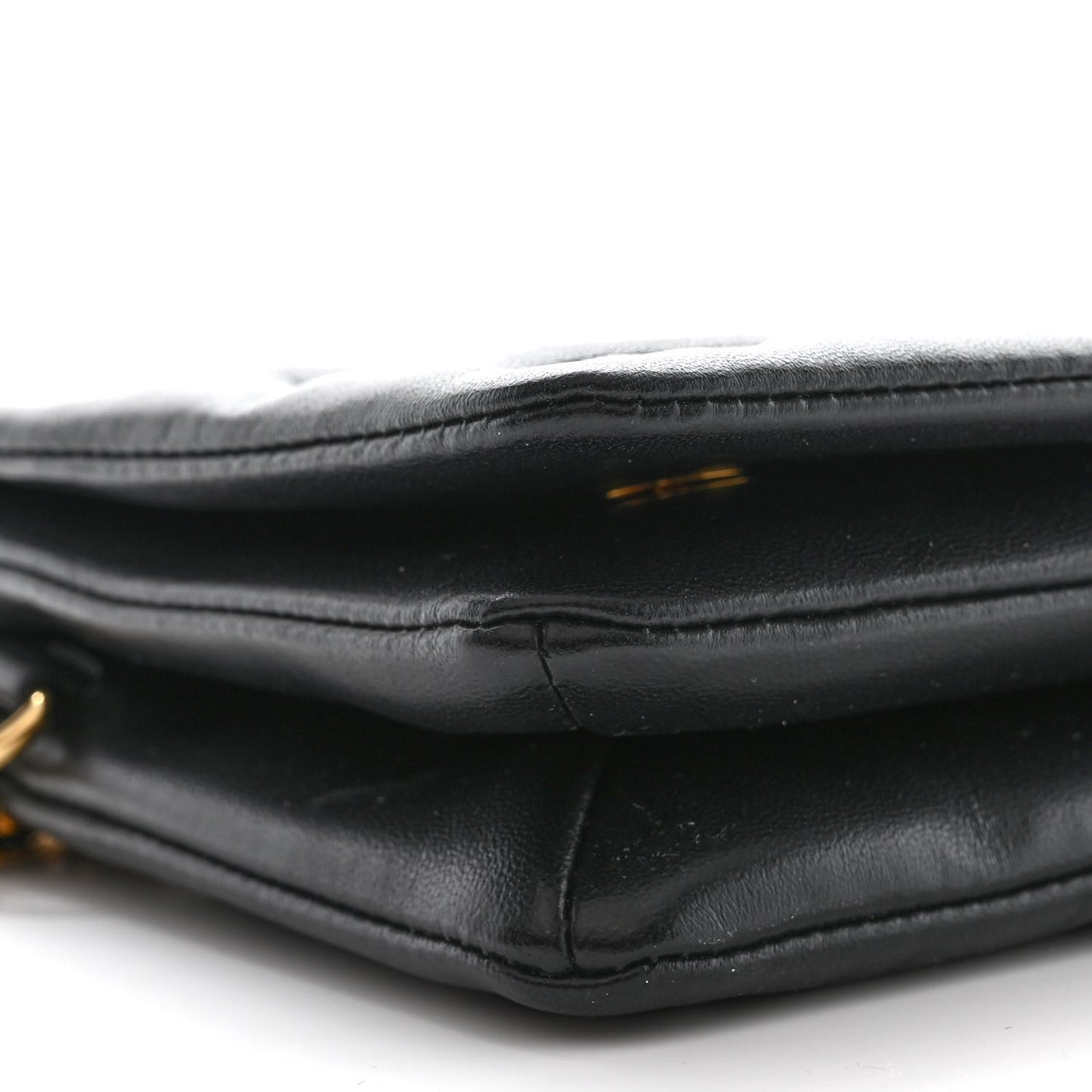Lambskin Embossed Monogram Pochette Coussin Black