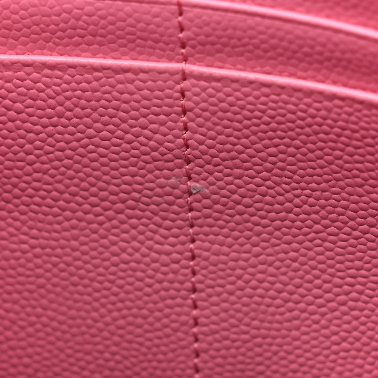 Saint Laurent Grain De Poudre Matelasse Chevron Monogram Chain Wallet Indian Pink 11 of 12