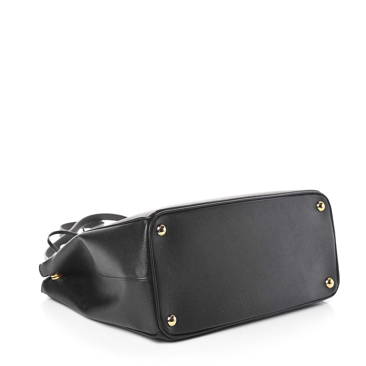 Saffiano Medium Galleria Double Zip Tote Black