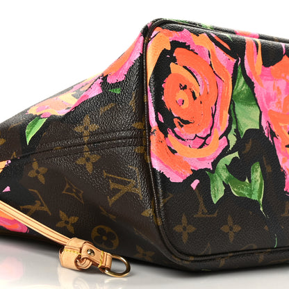 Louis Vuitton Monogram Roses Neverfull MM 9 of 10