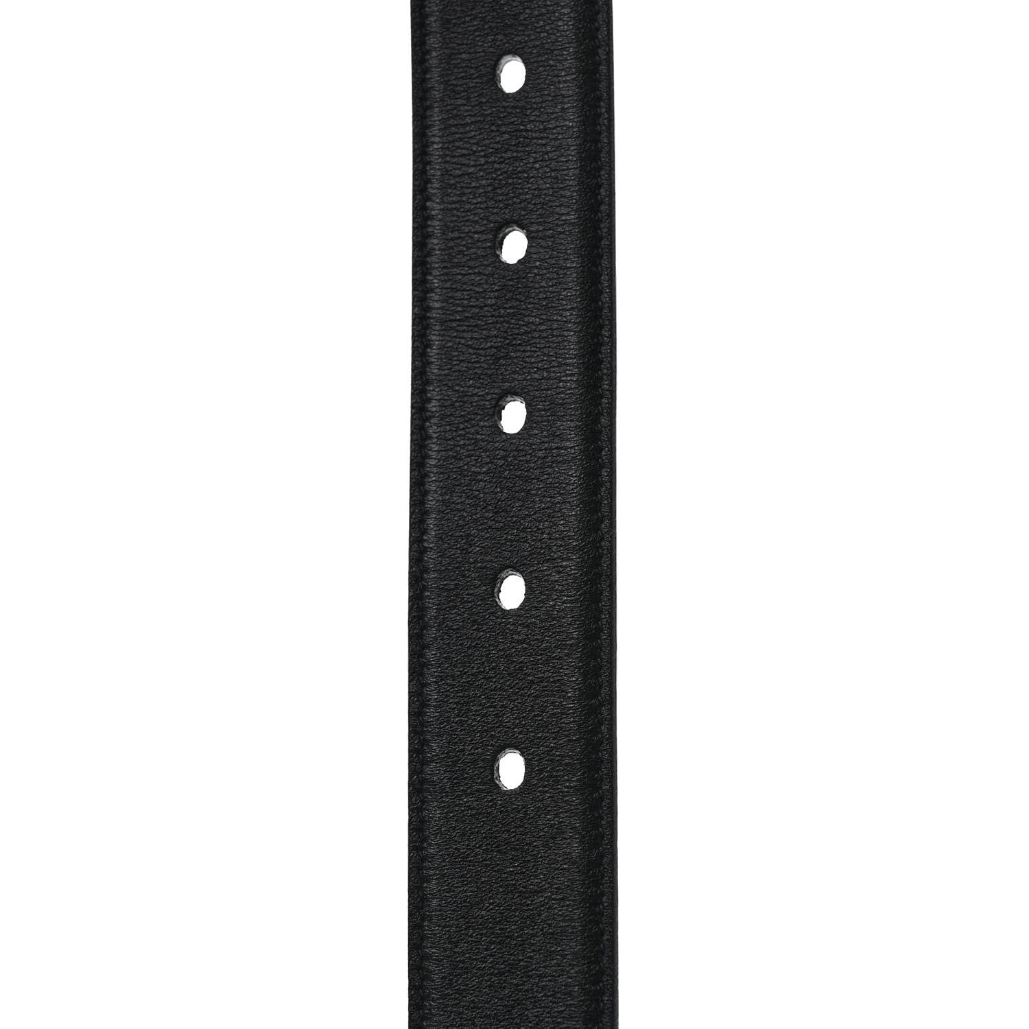 Saint Laurent Smooth Calfskin Monogram Square Buckle Belt 90 36 Black 4 of 5