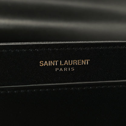 Saint Laurent Box Calfskin Monogram Medium Solferino Satchel Black 7 of 12