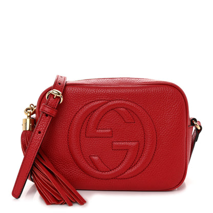 Gucci Pebbled Calfskin Small Soho Disco Bag Vibrant Red 1 of 11