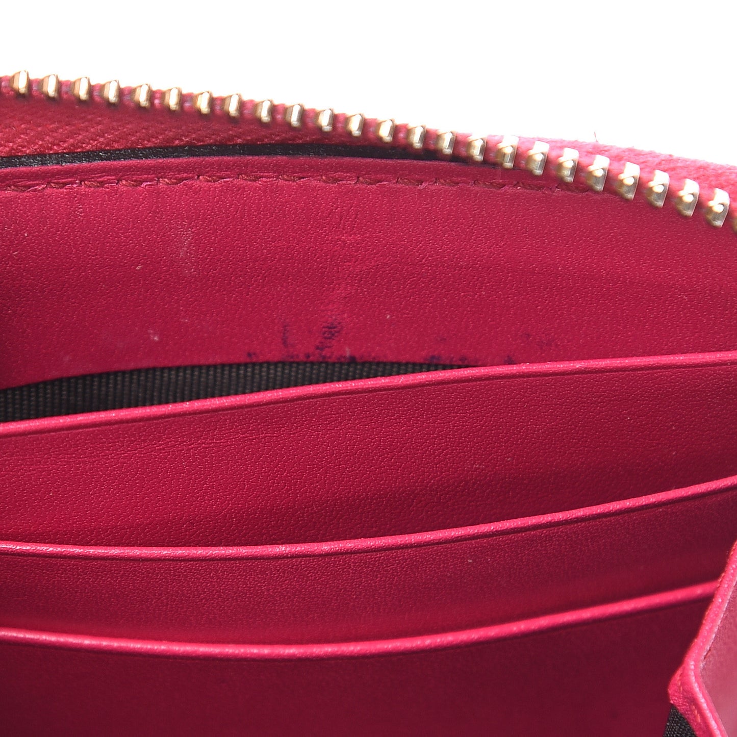 HIlary Lux GG Monogram Embossed Studded Zip Around Wallet Blossom