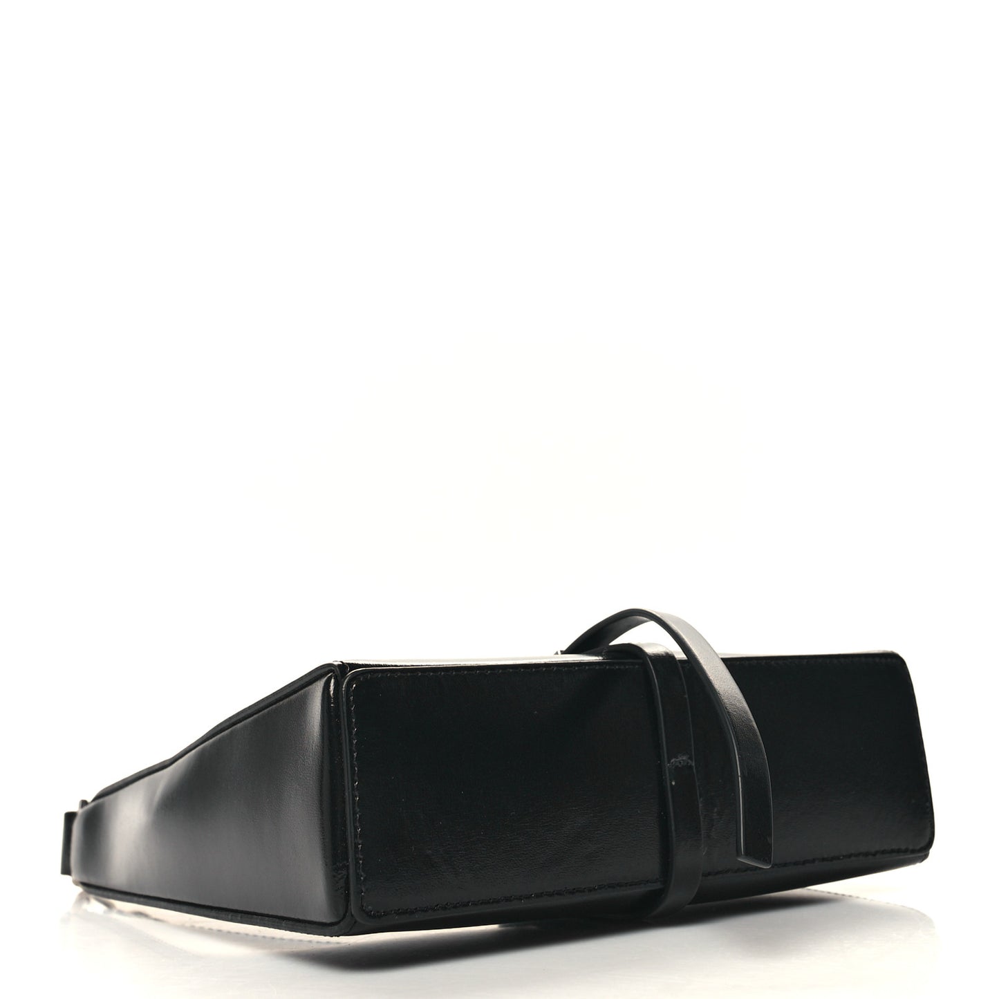 Box Calfskin Mini Cut Out Shoulder Bag Black