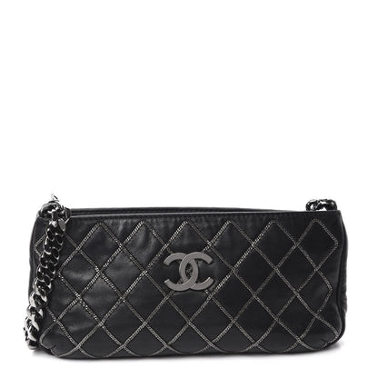 Chanel Calfskin Chain Stitch Clutch Black 1 of 10