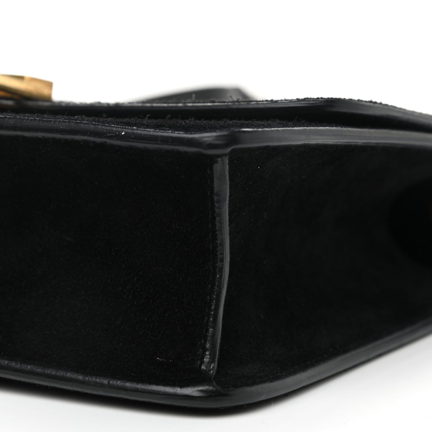 Suede Carre Satchel Black