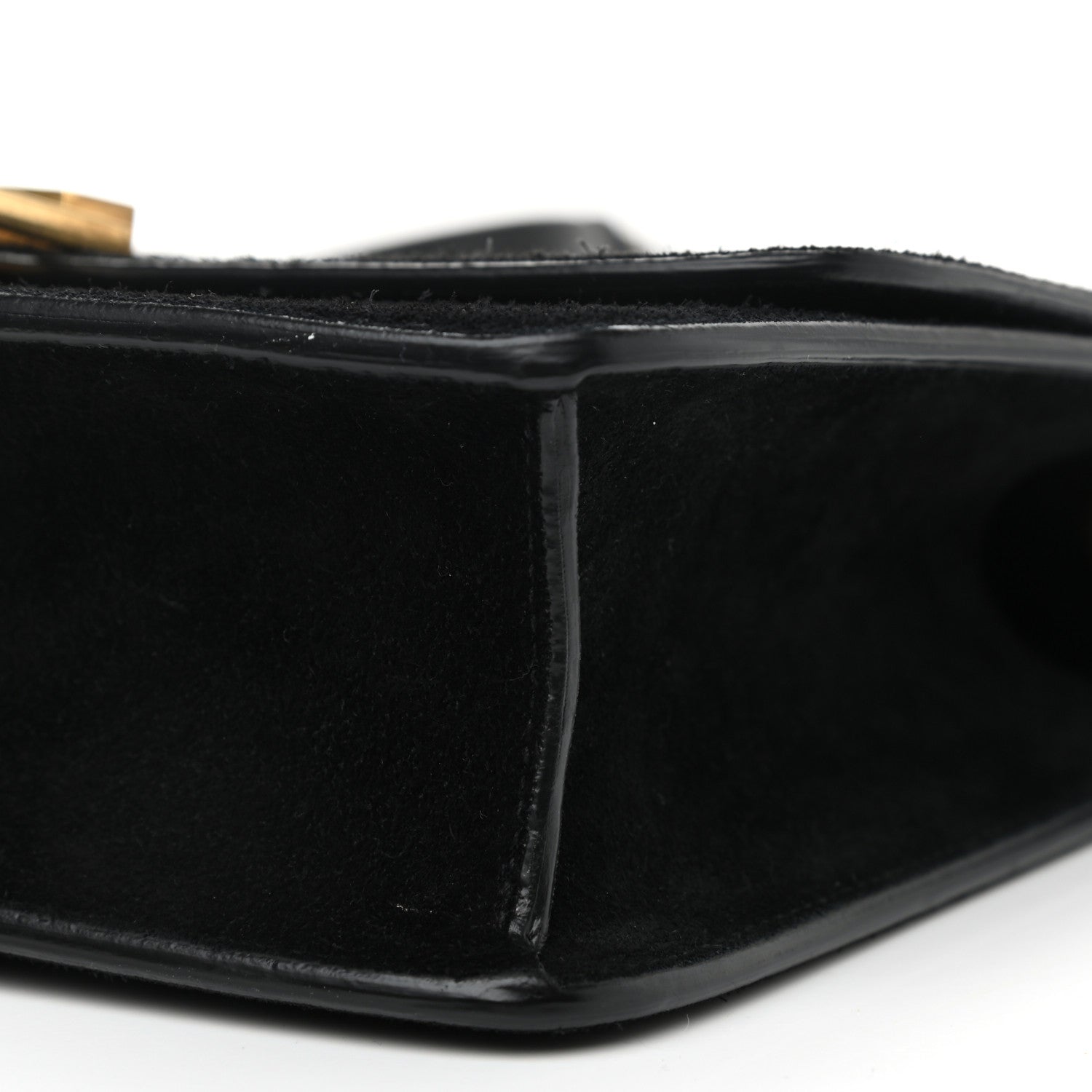Saint Laurent Suede Carre Satchel Black 8 of 9
