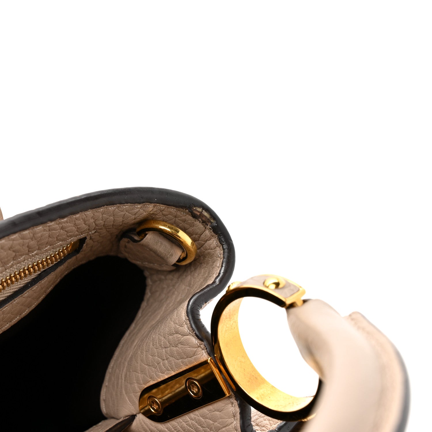 Louis Vuitton Taurillon Capucines BB Galet 13 of 14