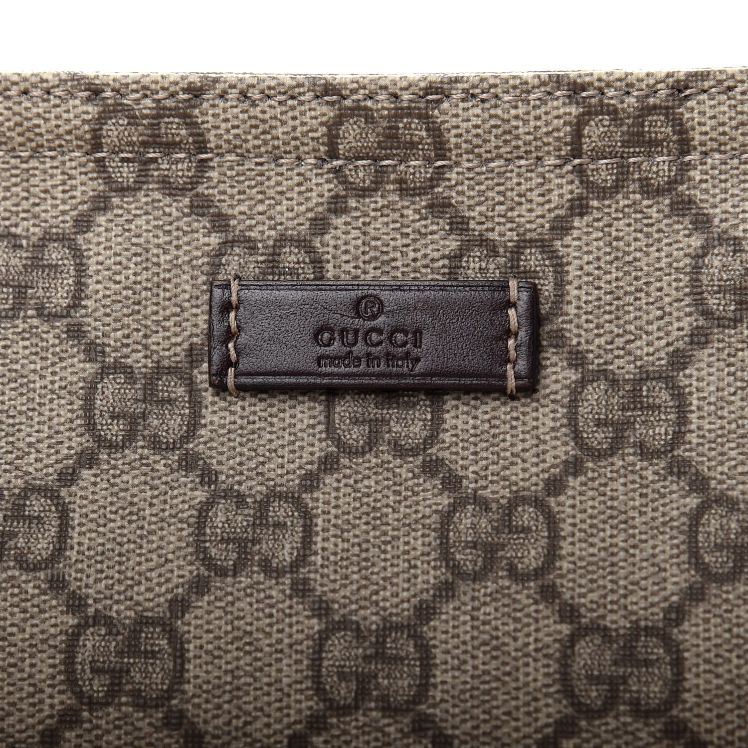 Gucci GG Supreme Monogram Medium Flat Messenger Bag Dark Brown 10 of 10