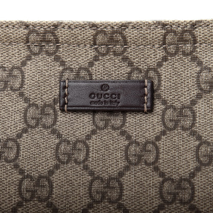Gucci GG Supreme Monogram Medium Flat Messenger Bag Dark Brown 10 of 10