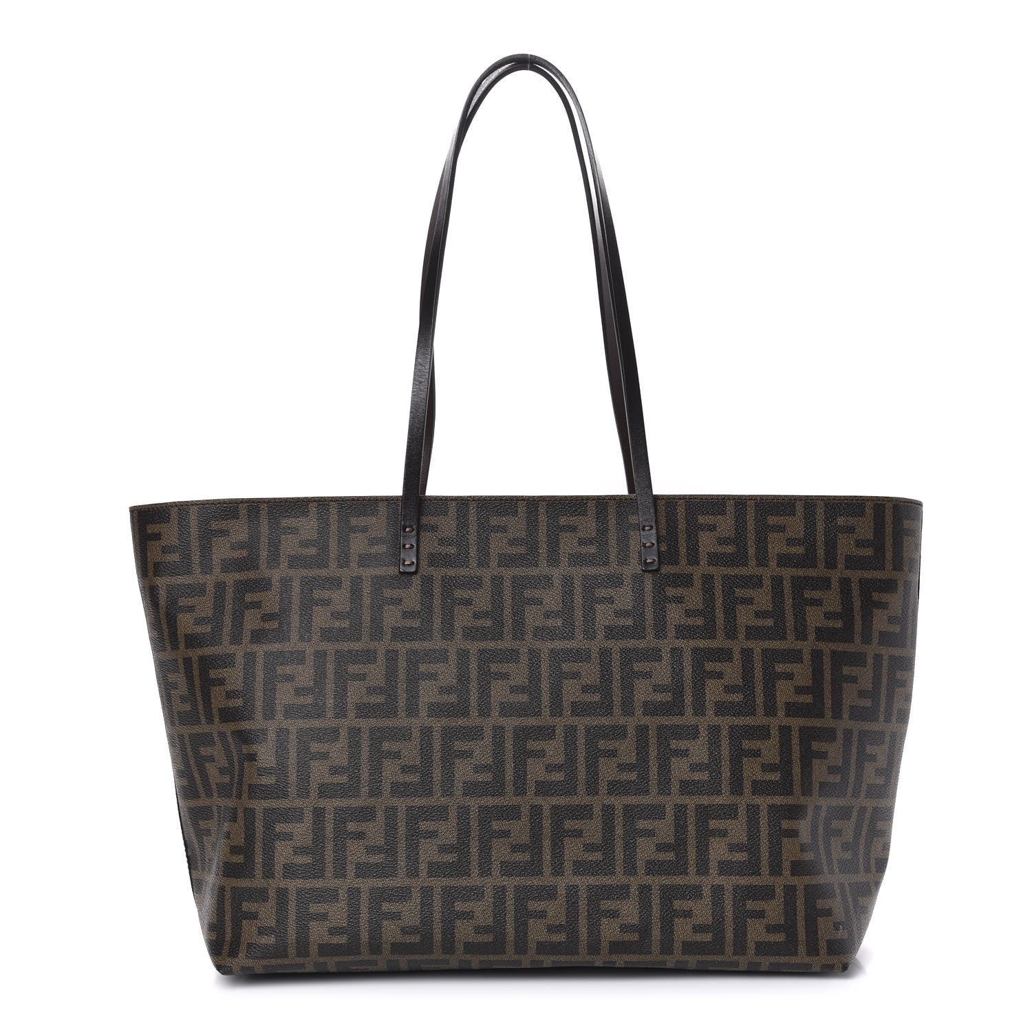 Fendi Zucca Spalmati Small Roll Tote Tobacco Moro 1 of 12