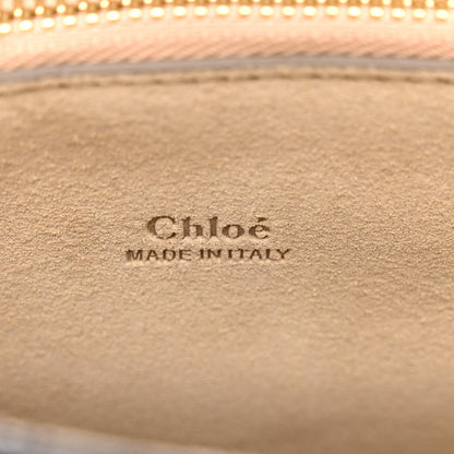 Chloe Suede Calfskin Medium Faye Shoulder Bag Silver Blue 6 of 9