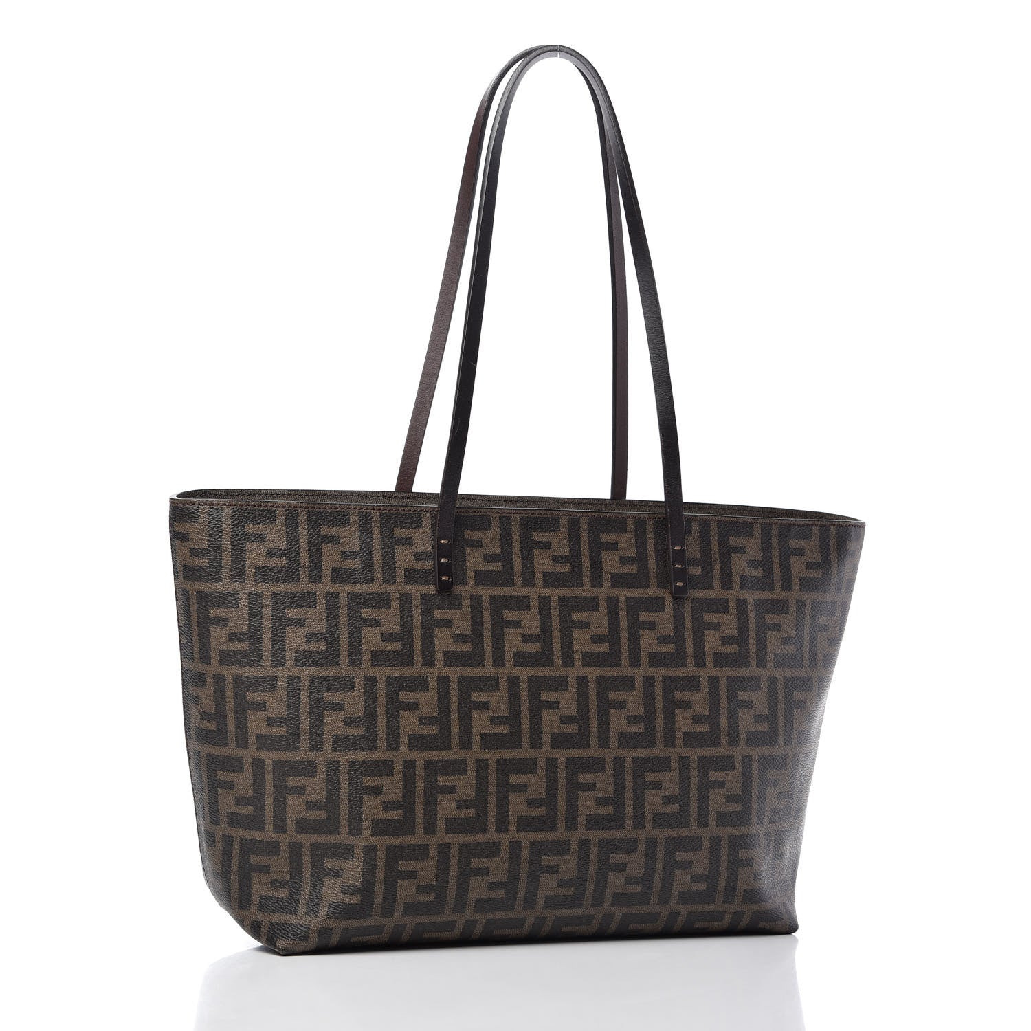 Fendi Zucca Spalmati Small Roll Tote Tobacco Moro 3 of 10
