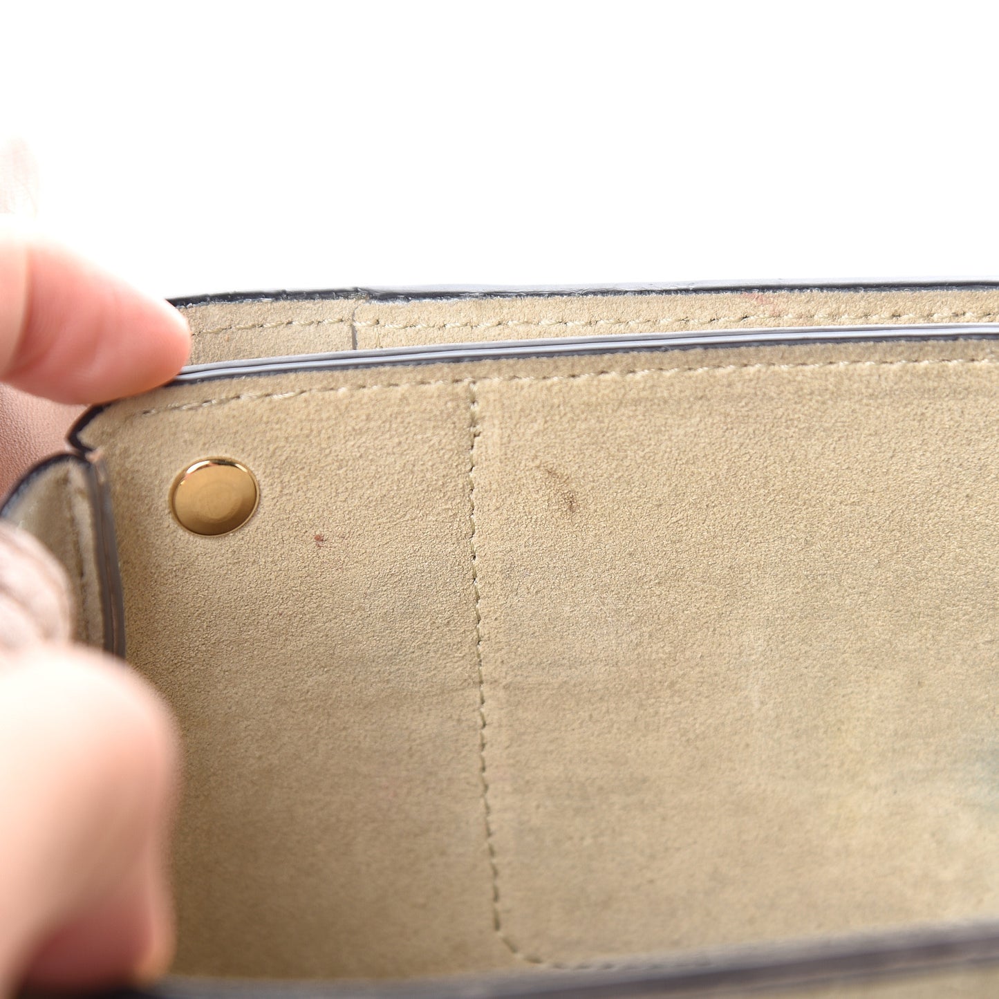 Suede Calfskin Small Faye Shoulder Bag Cement Pink